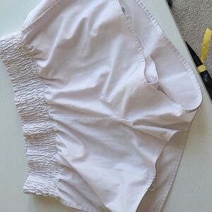 aerie Pale Gray Smocked Waist Shorts